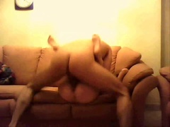 Bootylicious Turkish girlfriend riding me on the couch