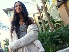 Juicy babe with sexy booty Eliza Ibarra enjoys being poked doggy