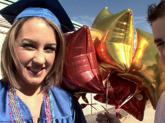 Short haired blonde with huge ass is doing blowjob to her bf