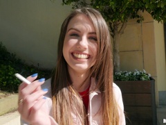 Playing with a hard dick in POV is enough to please Elle Rose