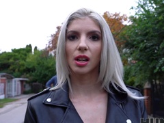 Blonde chick Missy Luv takes money to be fucked by a stranger