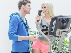 Bleached angel with shaved pussy Jessie Volt needs some semen