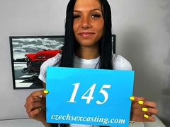 Czech Sex Casting featuring Adelle Sabelles big tits porn