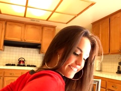 A hot pornstar is getting a big dick in her mouth in the interracial video