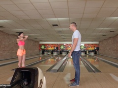 Cassie is a fan of bowling but she loves stiff dicks much more!