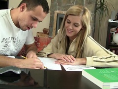 Pretty Russian Teen Enjoying A Hardcore Missionary Style Fuck In Her Living Room