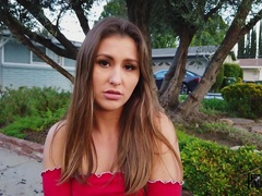 Horny cyclist seduces charming bootyful lady and fucks her doggy hard