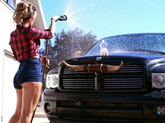 Horny ladies have a threesome with a fine milf pounded in several styles