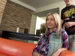 Wonderful doggy style pussy smashing with a European blondie