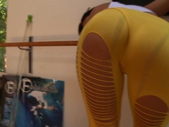 Latina Pornstar Gives Dildo Blowjob After Displaying Ass And Cunt