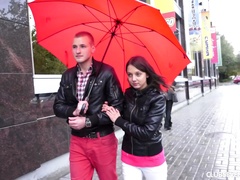 He puts her face down on the bed and slams her fuck hole from behind