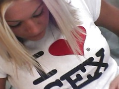 Busty Chick Plays With Her Wet Clit