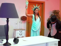 Smooth fucking in doggystyle and missionary with Amirah Adara