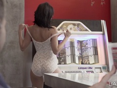 Coco de Mal uses her hands, mouth and pussy to please her man