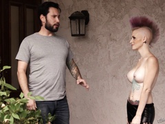 Chick with a punk haircut and the anal bonking that she needed