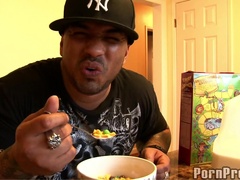 Nice stripteasing before cowgirl swallowing big cock hardcore